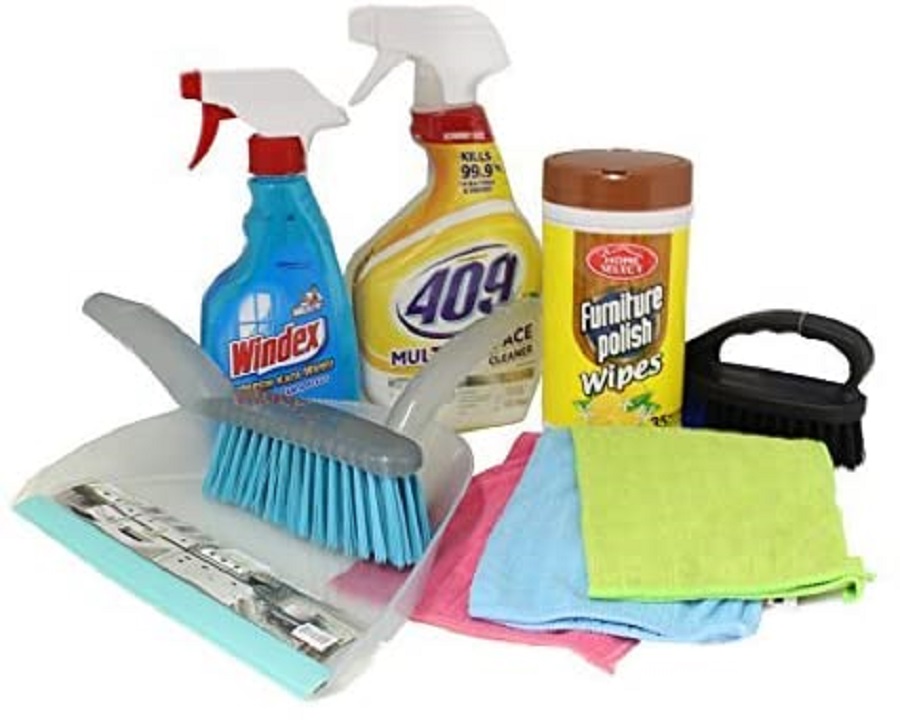Dorm Room Multipurpose Cleaning Kit Value Pack with 409 All Purpose, Windex & More